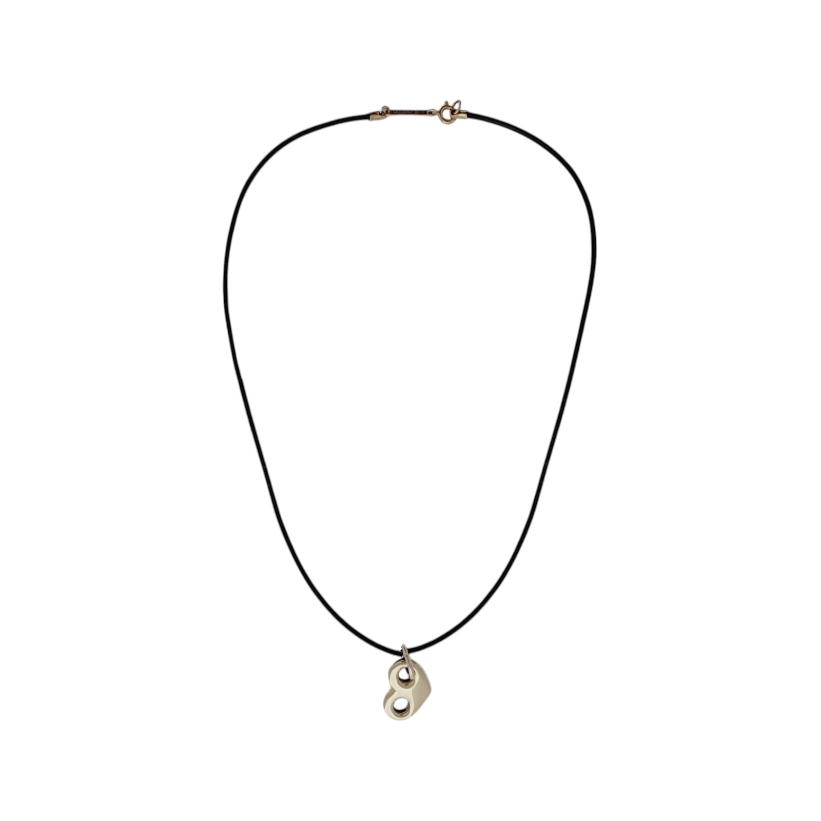 Zoe Chicco 14k Gold Large Mariner Heart Leather Cord Necklace — image 7 of 8